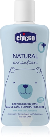 

Шампунь и гель для душа для детей с рождения Chicco Natural Sensation Baby, 0+ 200 ml