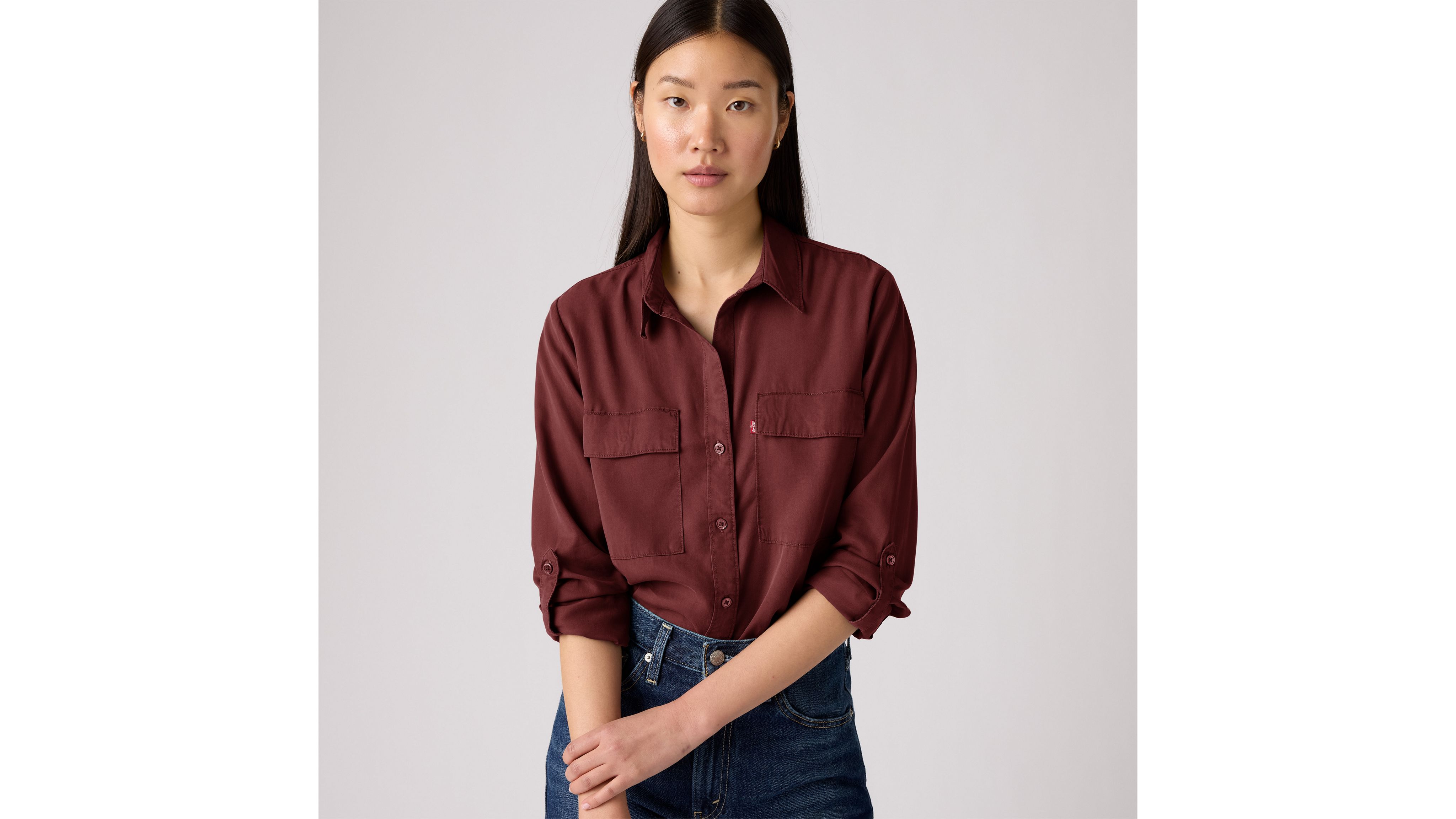 

Рубашка Doreen Utility Levi's, Chocolate Truffle - White