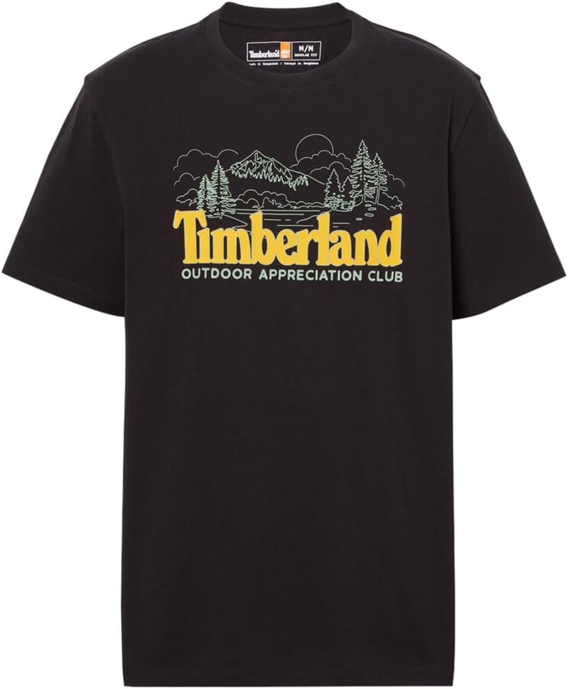 

Мужская футболка Timberland с коротким рукавом и графическим принтом спереди TB0A6B8V0011, черный