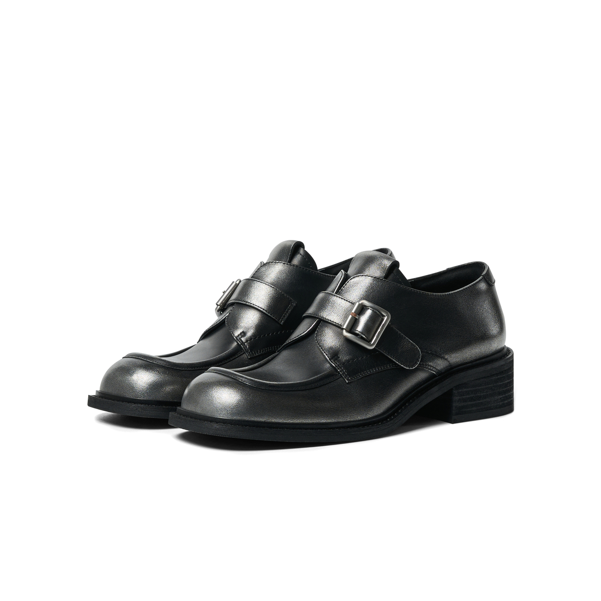 Faytobe Женские повседневные туфли-одиночки черно-серебристые, цвет Black Silver
