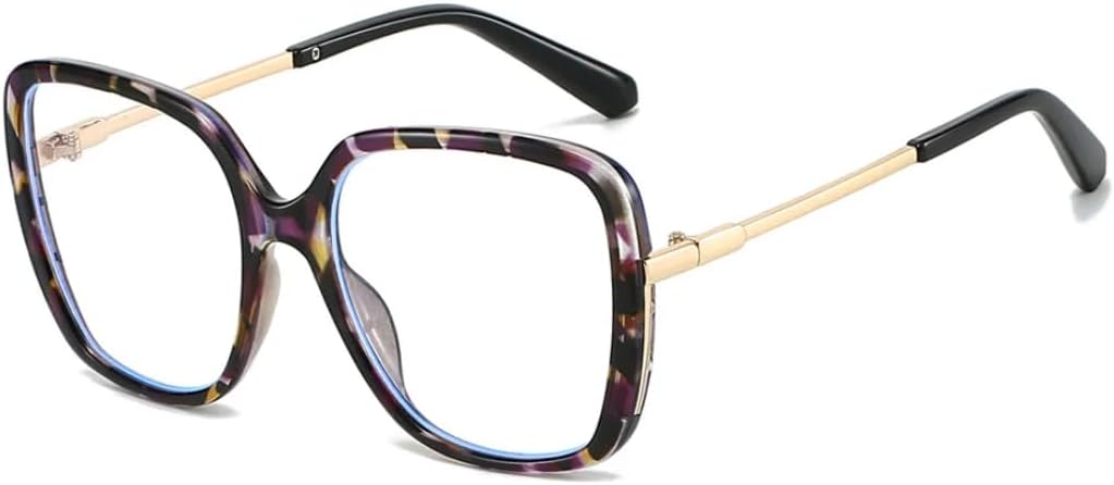 

Солнцезащитные очки для мужчин и женщин - защита UV400 - двухцветная прозрачная оправа, подходят для занятий спортом на открытом воздухе и вождения DSVIGF, Purple Hawksbill