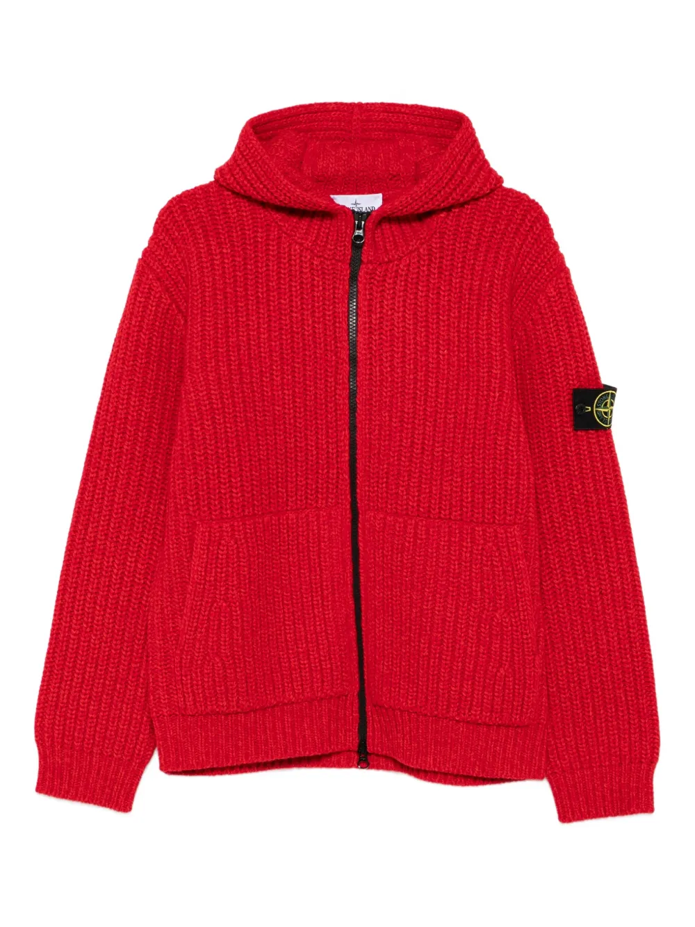 

5100069 Куртка рыболовная шерстяная с капюшоном Stone Island, красный