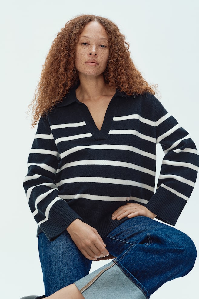 

Джемпер с воротником Mama H&M, мультиколор