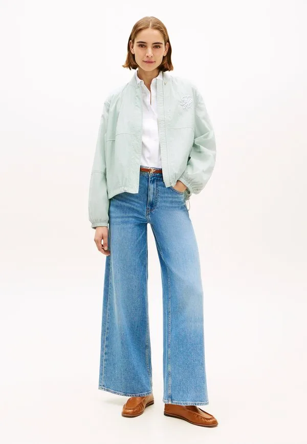 Бомбер с вышитым логотипом и рукавами-баллонами Tommy Hilfiger, Light Blue — фото 2