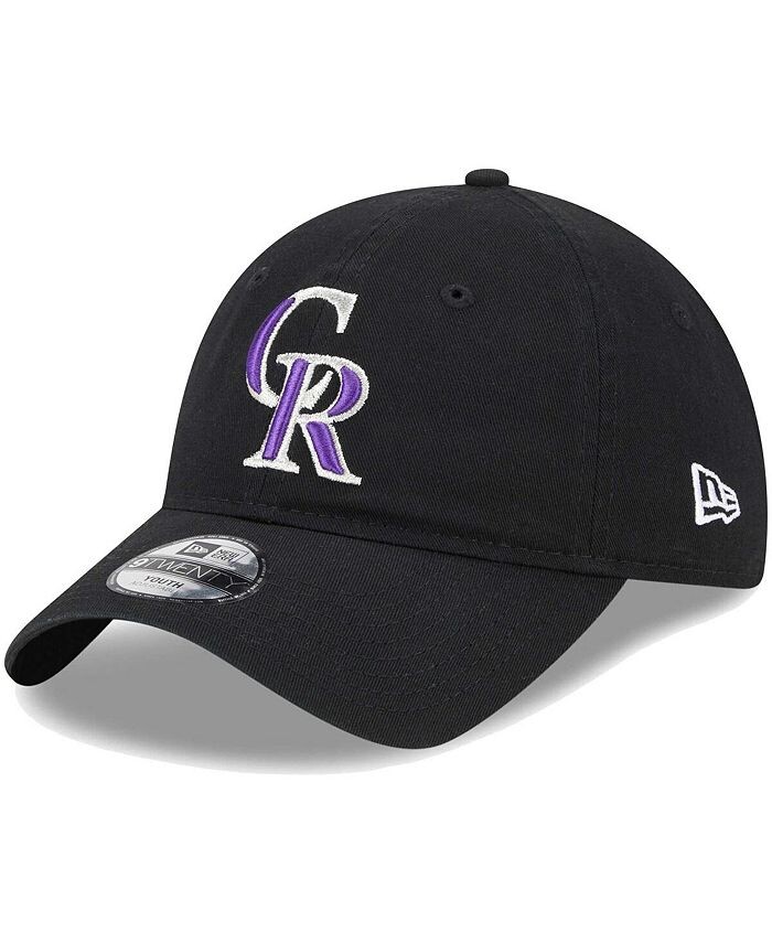 

Черная Гибкая кепка Little Boys and Girls Colorado Rockies Team 9Twenty New Era, черный