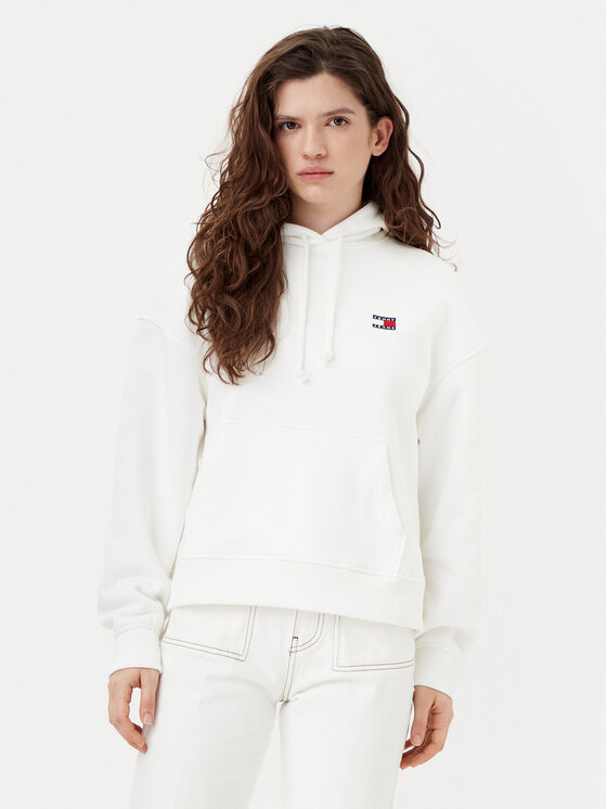 

Толстовка свободного кроя Badge DW0DW19414 Tommy Jeans, экрю