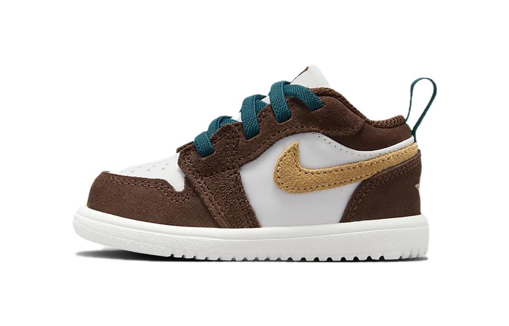 

Низкие противоскользящие износостойкие кроссовки Air 1 Low Alt SE для малышей Jordan, желтый/коричневый