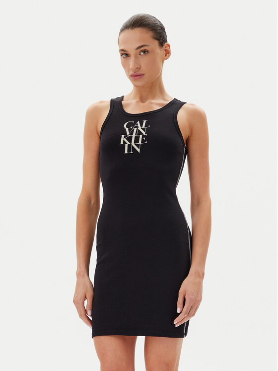

Платье облегающего кроя для повседневной носки LV044C203G Calvin Klein Jeans, черный