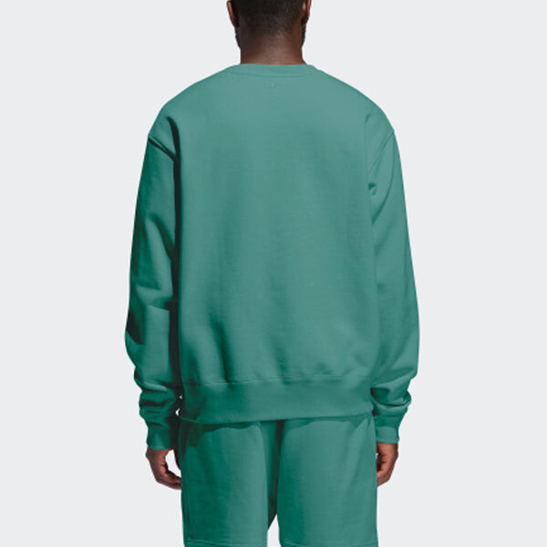 Толстовка adidas originals Pw Basics Crew Sports Couple Style Green, зеленый — фото 4