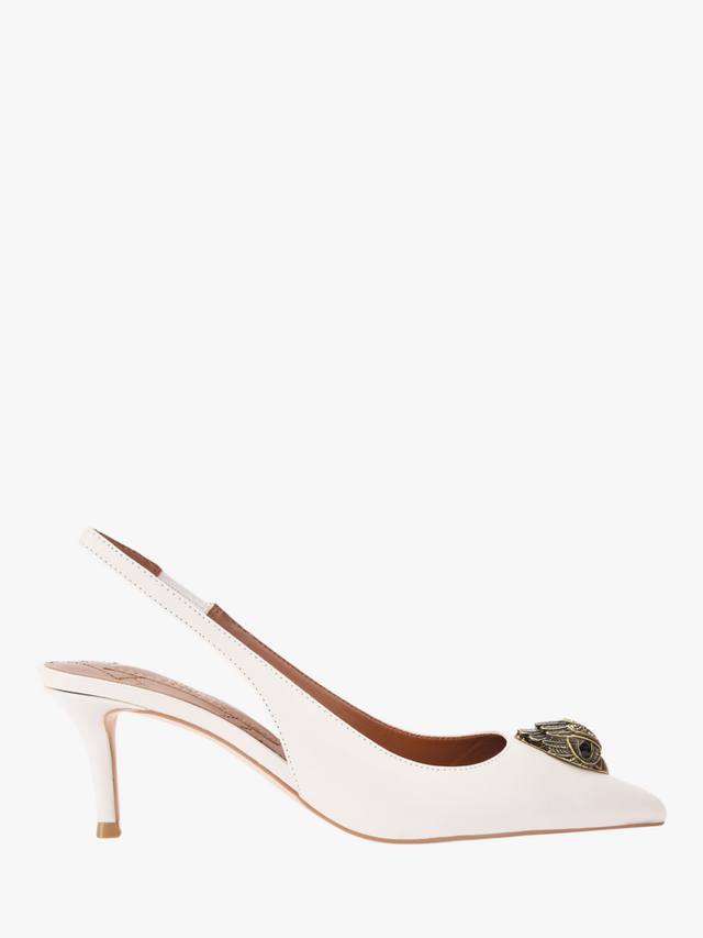 Кожаные туфли-лодочки belgravia eagle с откидной спинкой Kurt Geiger London, цвет Putty