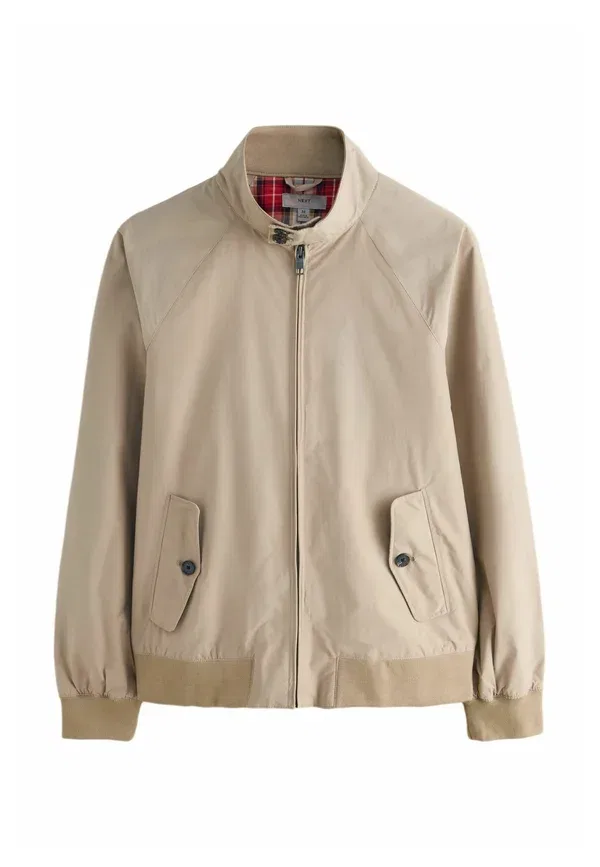 Куртка Harrington Regular Fit, водоотталкивающая, летняя, Next, камень