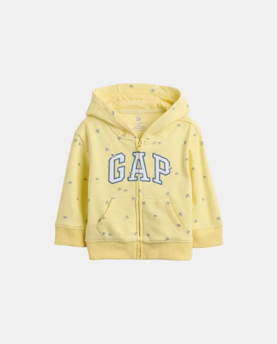 Толстовка с капюшоном и логотипом Gap для малышей, желтый