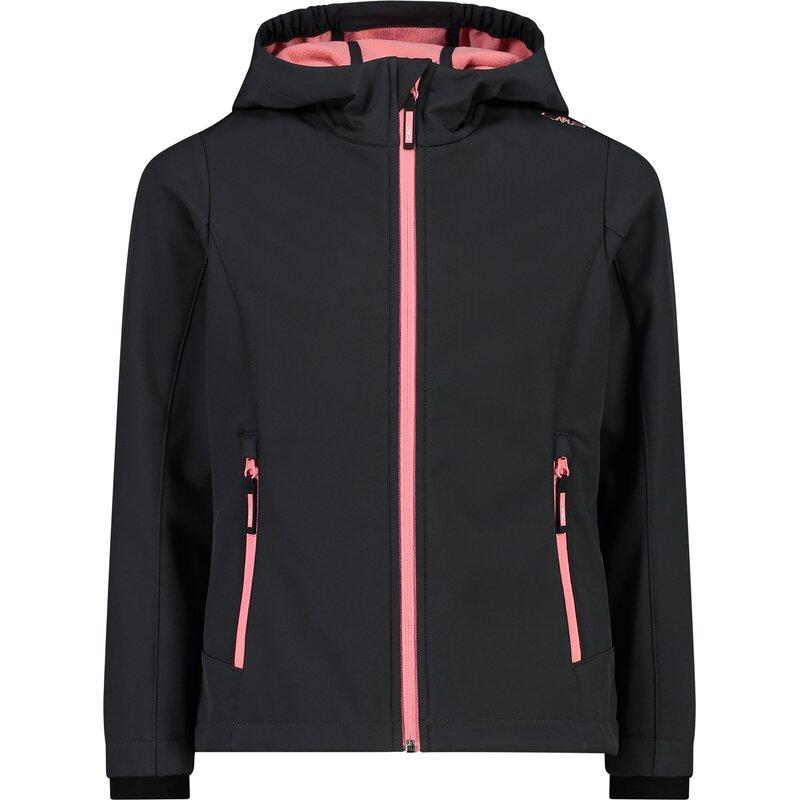 

Функциональная куртка с капюшоном, софтшелловая куртка Cmp, цвет antracite-pesca 02up