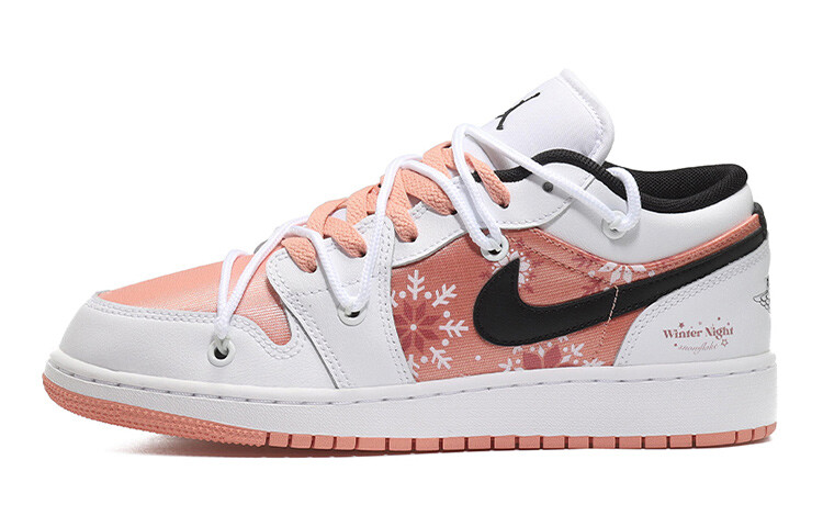 

Кроссовки Air JORDAN 1 Vintage Basketball Shoes Women's Low-Top White Pink/Black