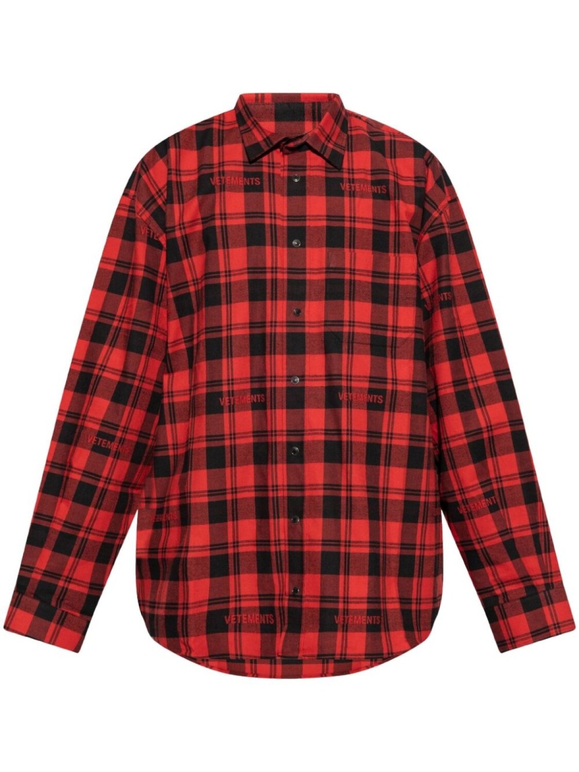 

VETEMENTS клетчатая рубашка, красный