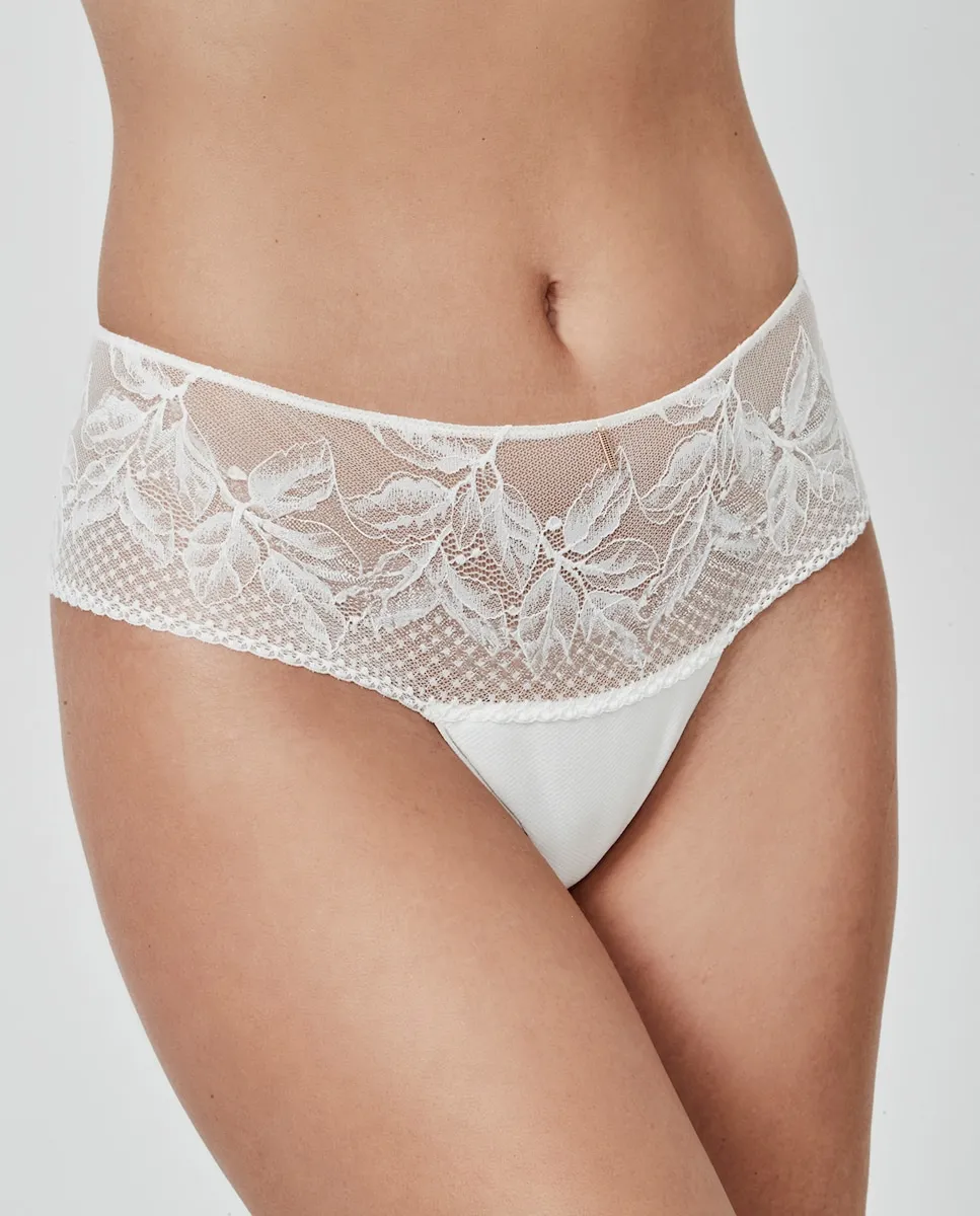 

Трусики-танга с цветочным кружевом Selmark, белый