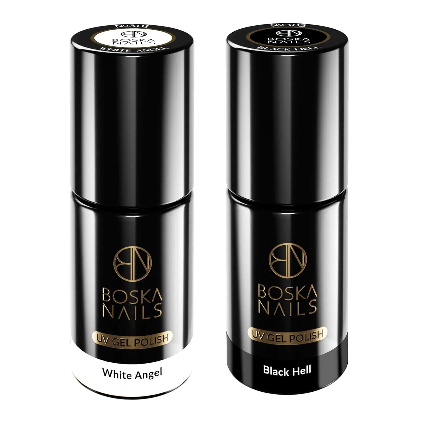 Набор из двух гибридных гель-лаков Boska Nails DIVINE Collection, белый и черный, 6 мл Boska Nails