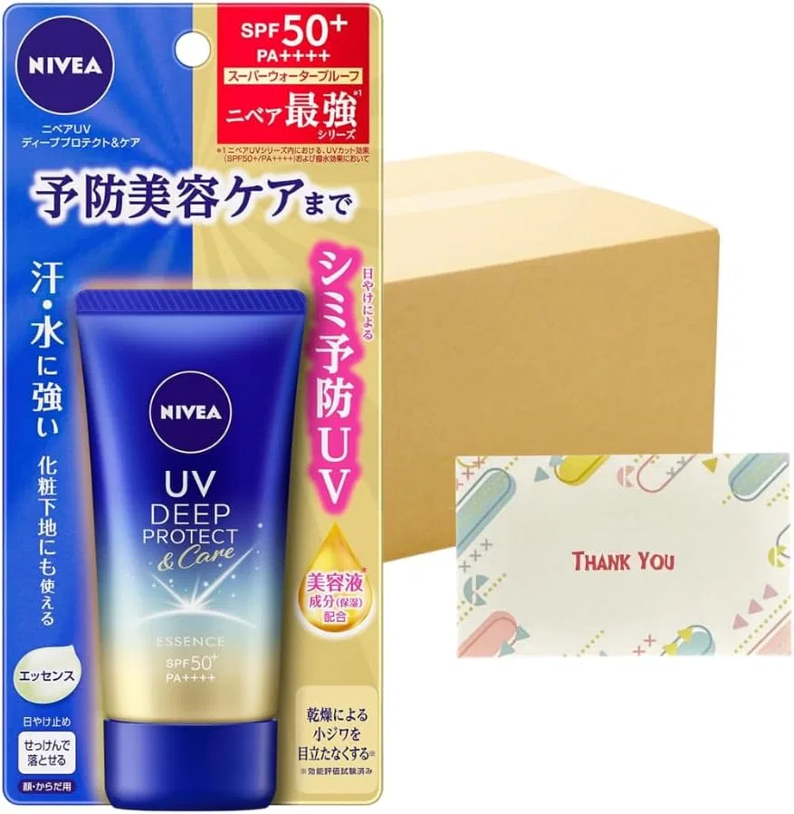 Солнцезащитная эссенция Kao Niva UV Deep Protection & Care Essence SPF50+ PA++++ 50 г, набор 24 шт Kunutonn
