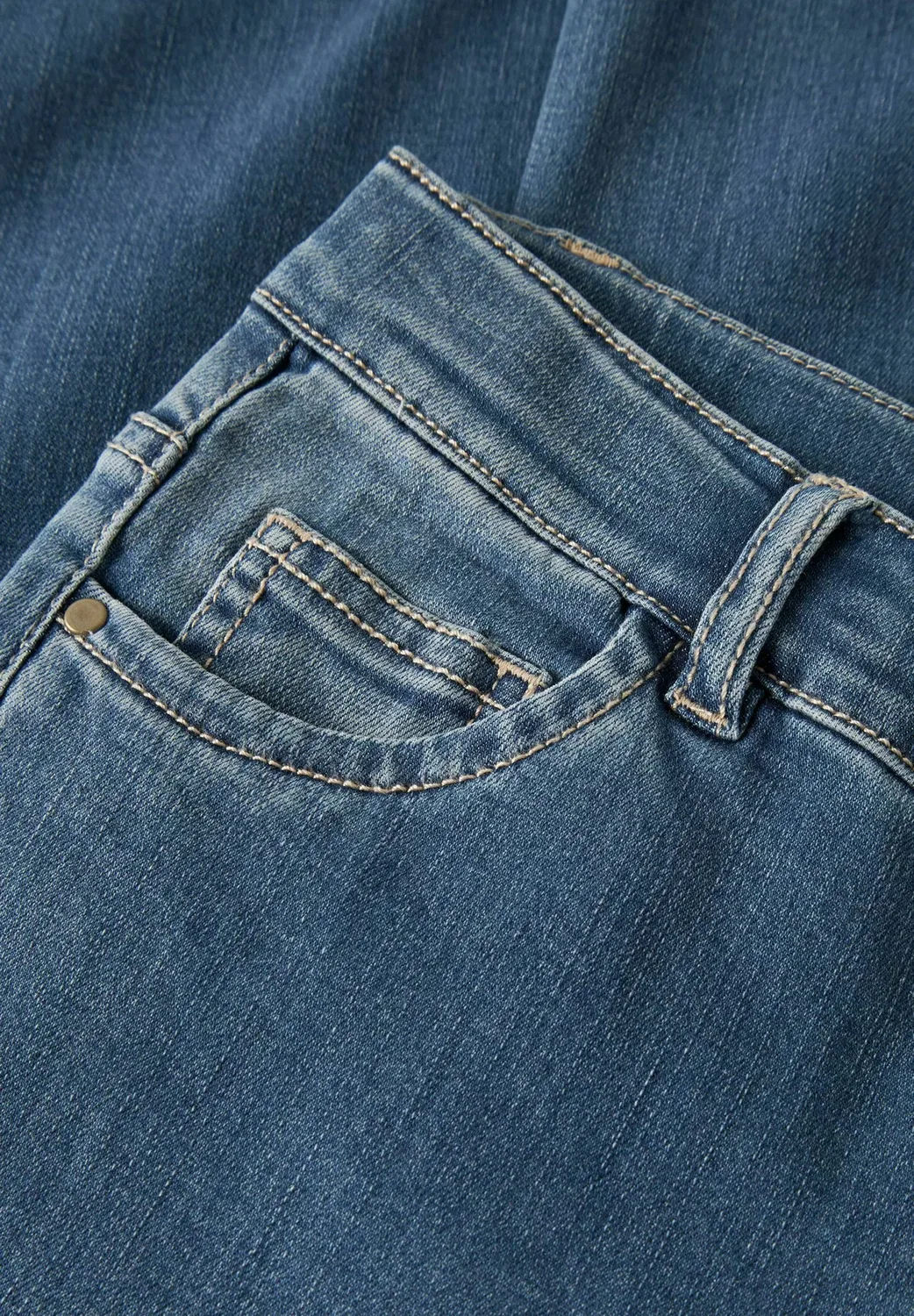 Джинсы очень широкого кроя - расклешенные джинсы Two Soon, Medium Blue Denim — фото 3