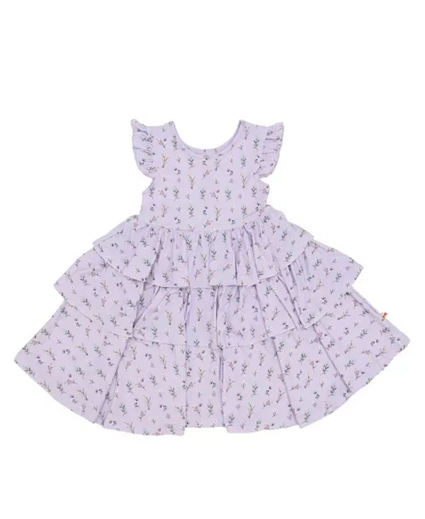 Детское платье для девочек с воланами Petite Hailey, Pink Flower