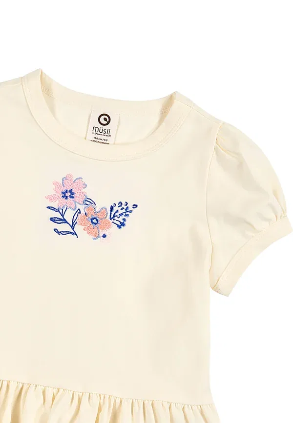 Футболка с принтом, хлопок с эластаном, Print T-shirt Musli By Green Cotton, Tofu, цвет tofu — фото 3