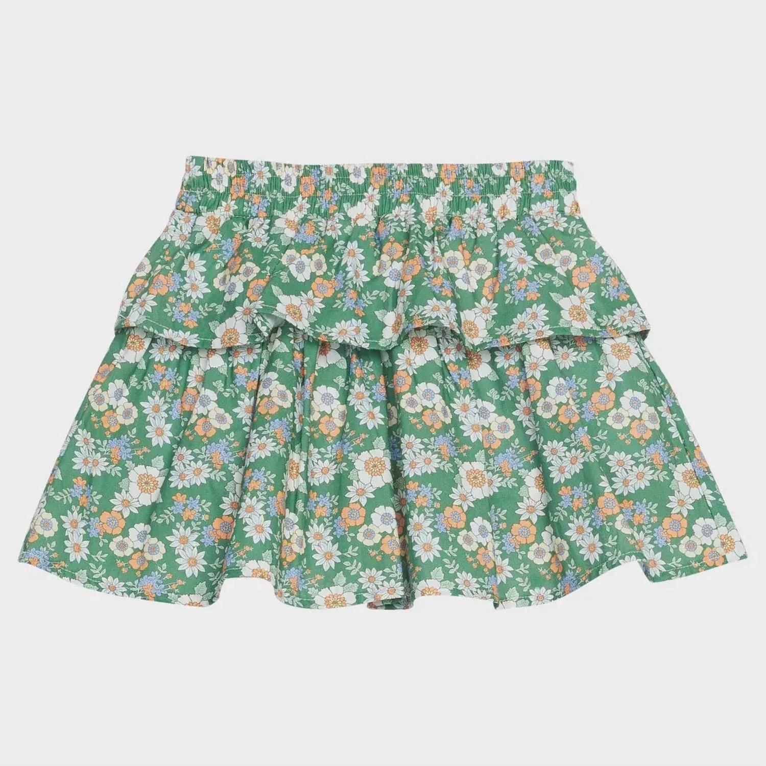 Детская юбка-шорты с цветочным принтом Two Tiered Circle Skort Bisby, Greenwich Garden Green — фото 3