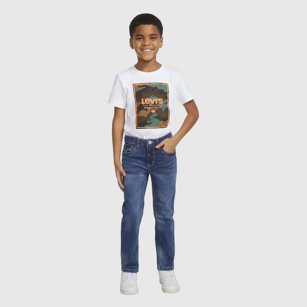узкие джинсы 510 из экологичной ткани для мальчиков 4-7 лет Levi's, Melbourne - Dark Wash