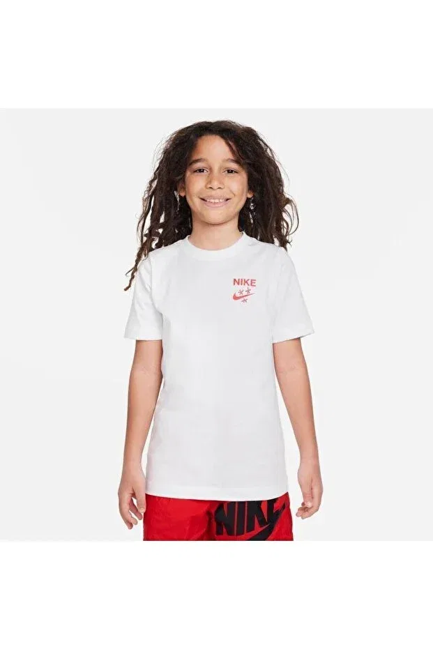 Детская футболка для девочек с принтом Sportswear Tee Create 2 Genc Cocuk Nike, White — фото 3