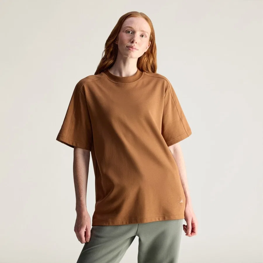 Футболка oversize с длинным рукавом adidas by Stella McCartney Logo Tee adidas, Коричневый