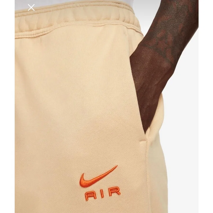 Джоггеры спортивные свободного кроя с карманами Nike Sportswear Air French Terry, Бежевый — фото 2