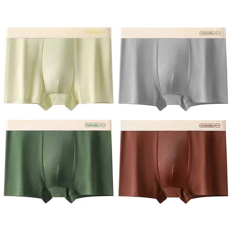 Детские трусы-боксеры 4 штуки Khaki Green/Dark Gray/Wood Green/Brown, JBBCN