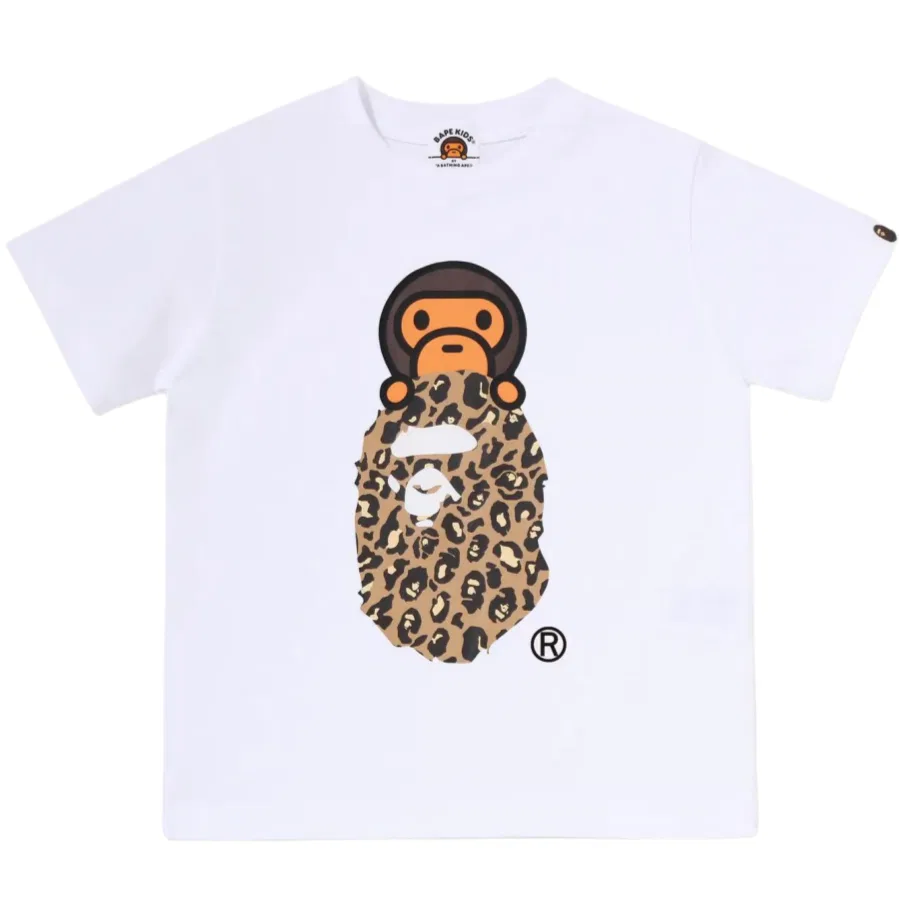 Детская футболка с круглым вырезом White A BATHING APE, White