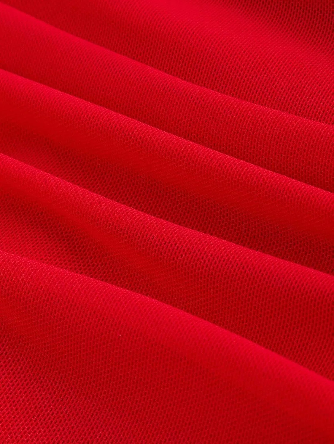 Женское элегантное платье с V-образным вырезом и оборками, Red — фото 4
