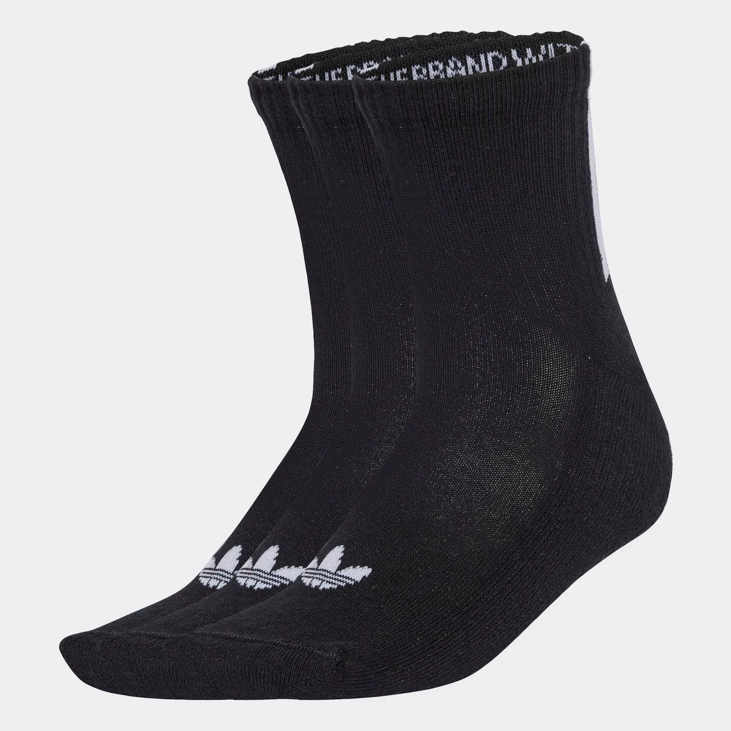Мужские спортивные носки с тремя полосками Adidas Originals, Black/Black/Black — фото 2