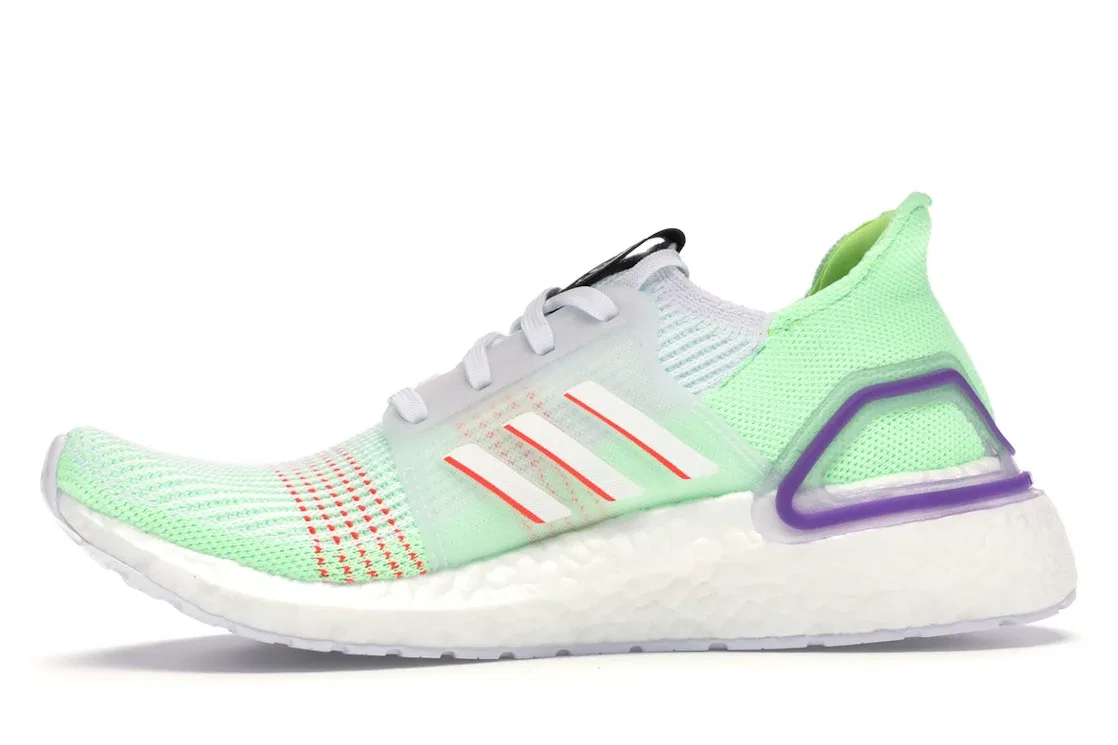 Детские кроссовки для мальчиков с технологией Boost Adidas Ultra Boost 2019 Adidas, White/Green/Purple — фото 3