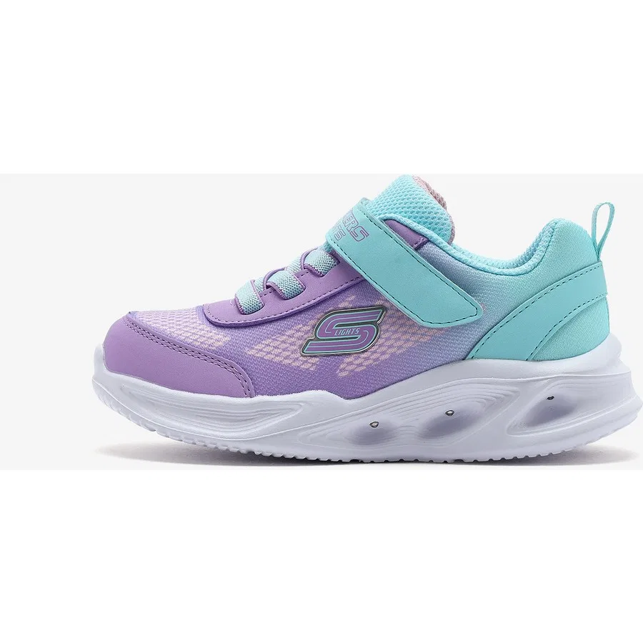 Кроссовки детские с подсветкой Sola Glow - Ombre Deluxe Skechers, Лавандовый/Розовый