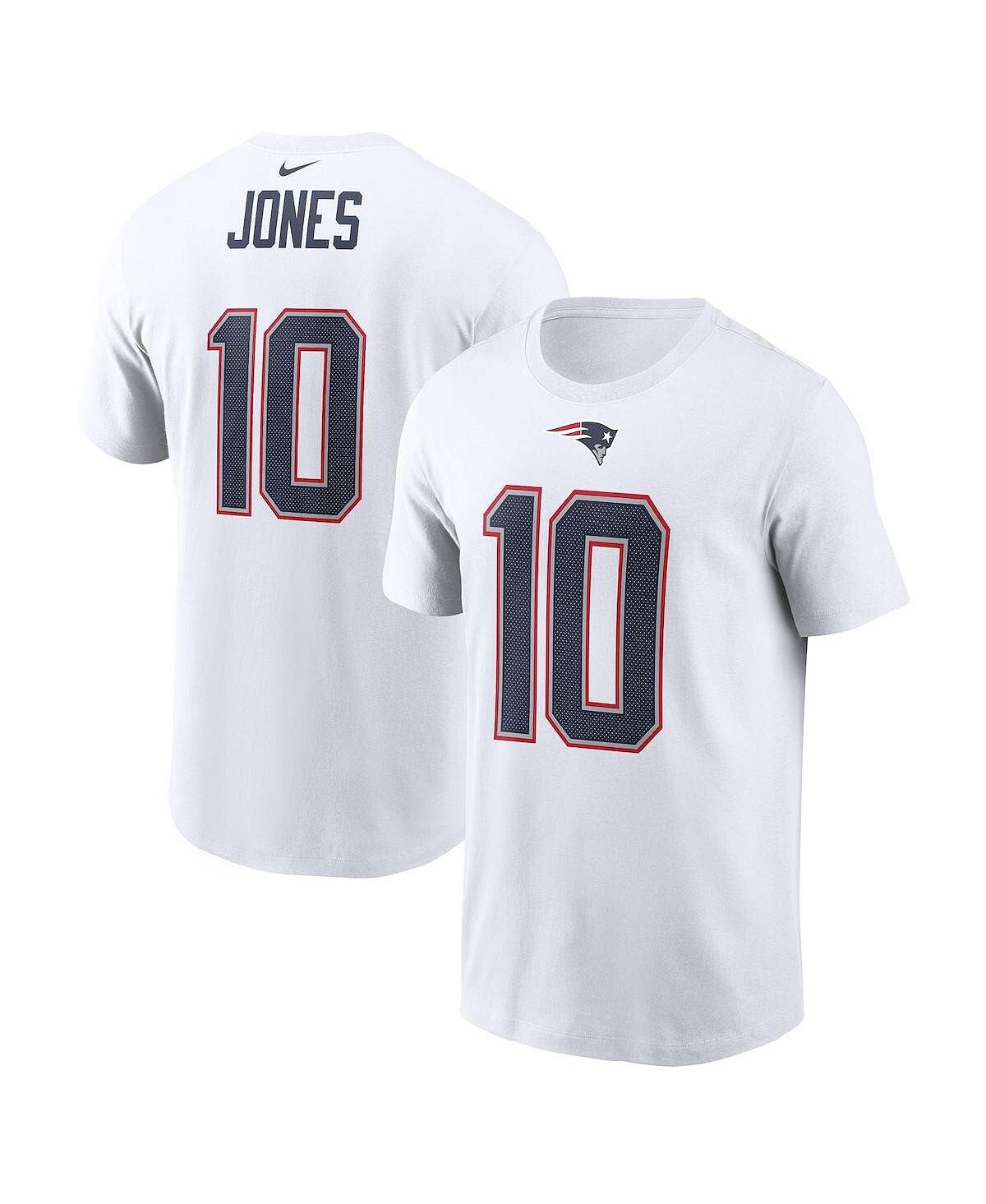 

Мужская футболка mac jones white new england patriots с именем и номером игрока Nike, белый