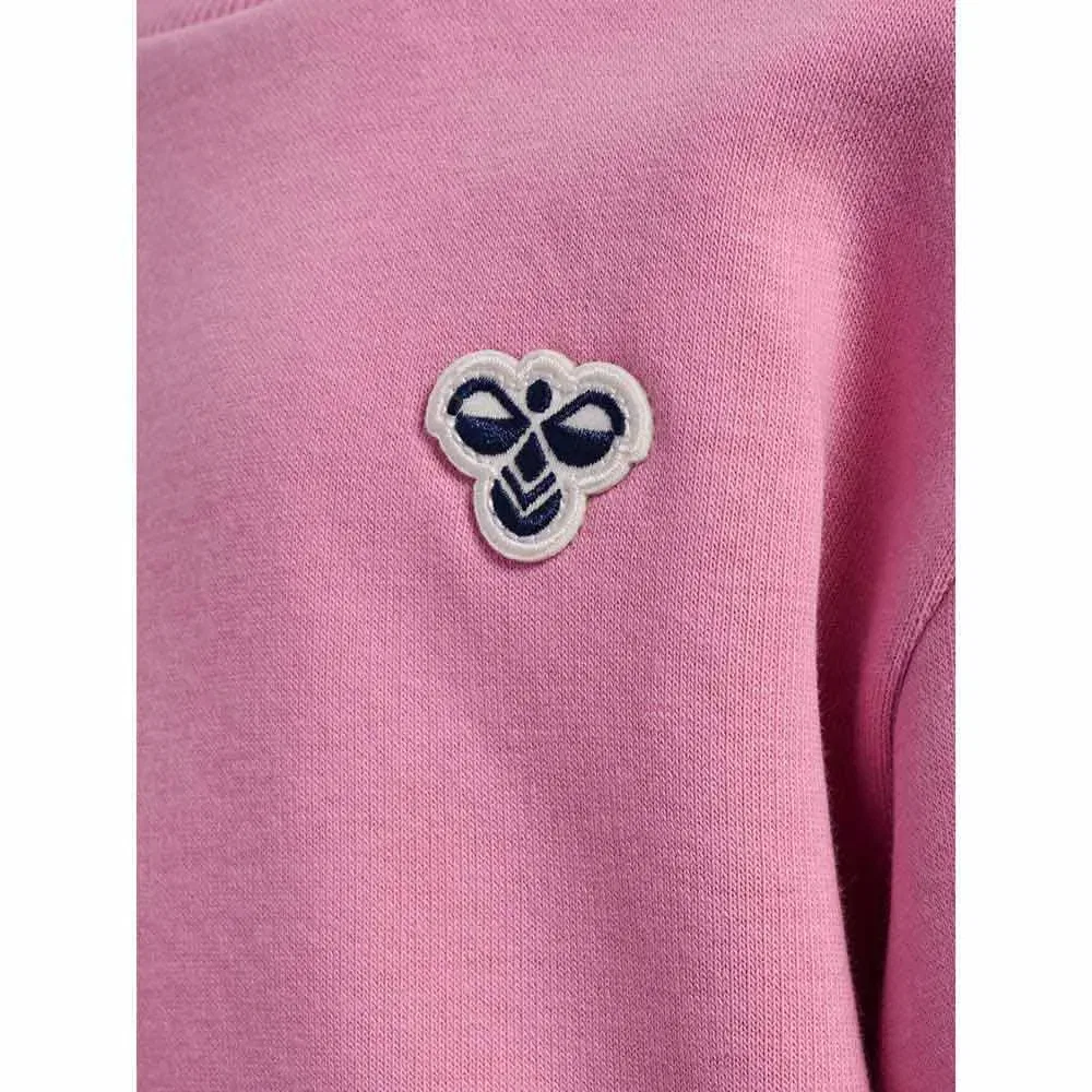 Детский свитшот для девочек с принтом Mini Loose Bee Hummel, Pink — фото 4