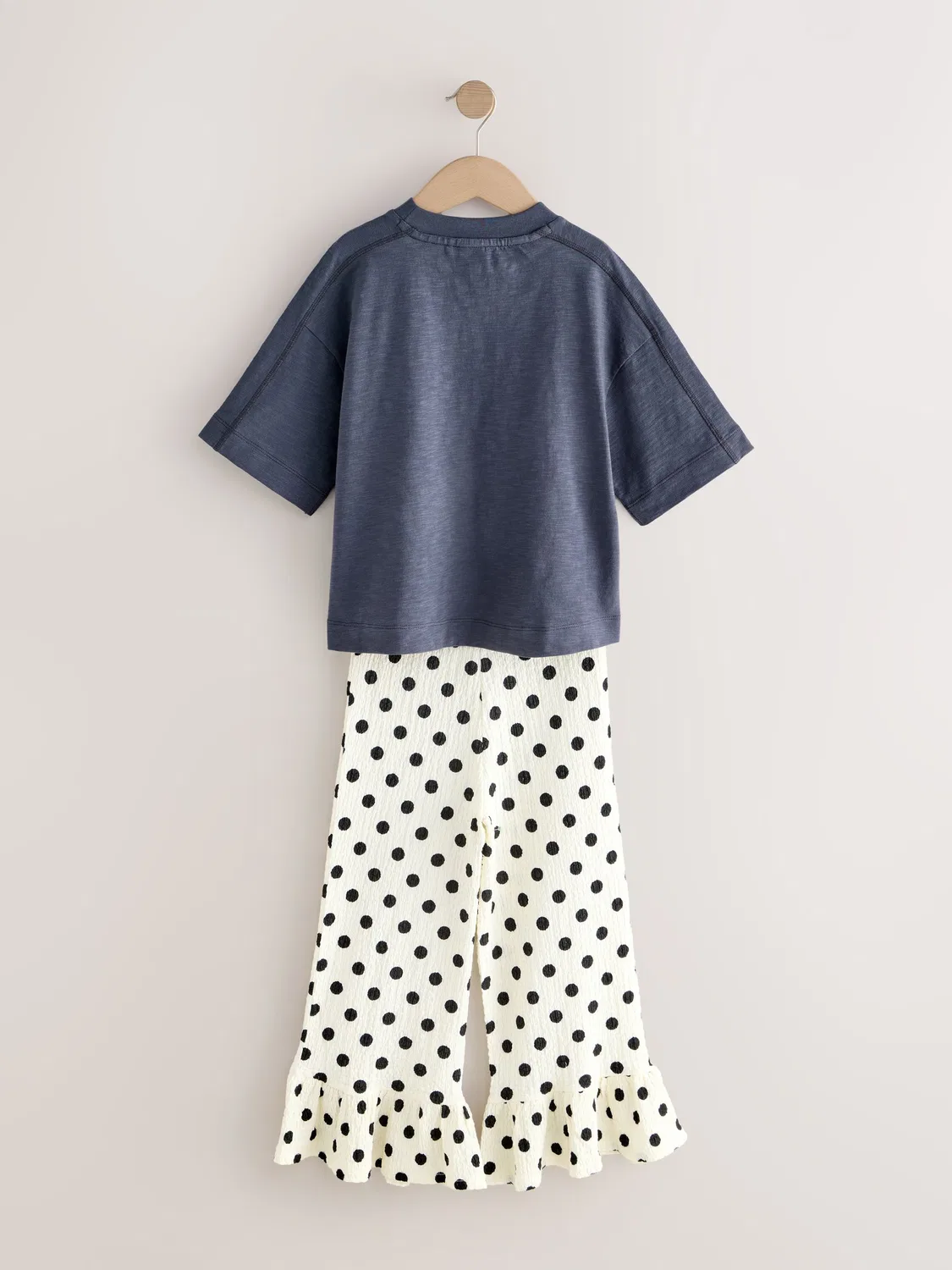 Комплект из футболки и шорт с оборками, модель Grey/Spot Slogan Next, серый — фото 3