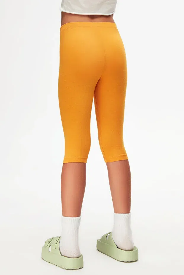 Детские леггинсы для девочек хлопковые Capri Lovetti, Cadmium Yellow — фото 4