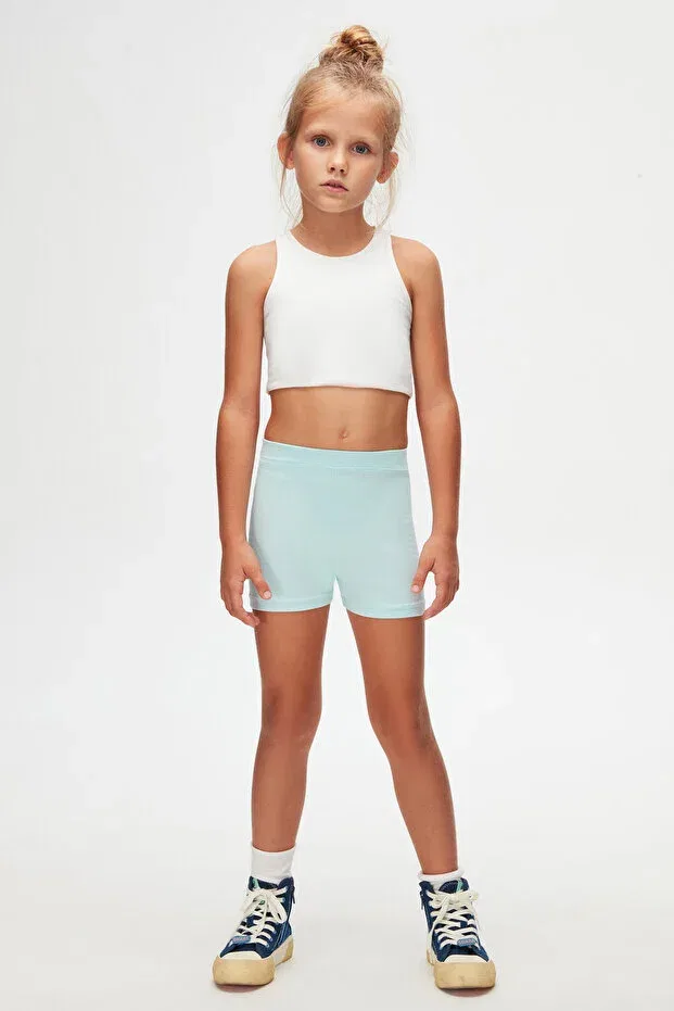 Детские шорты для девочек хлопковые Lovetti, Bright Turquoise
