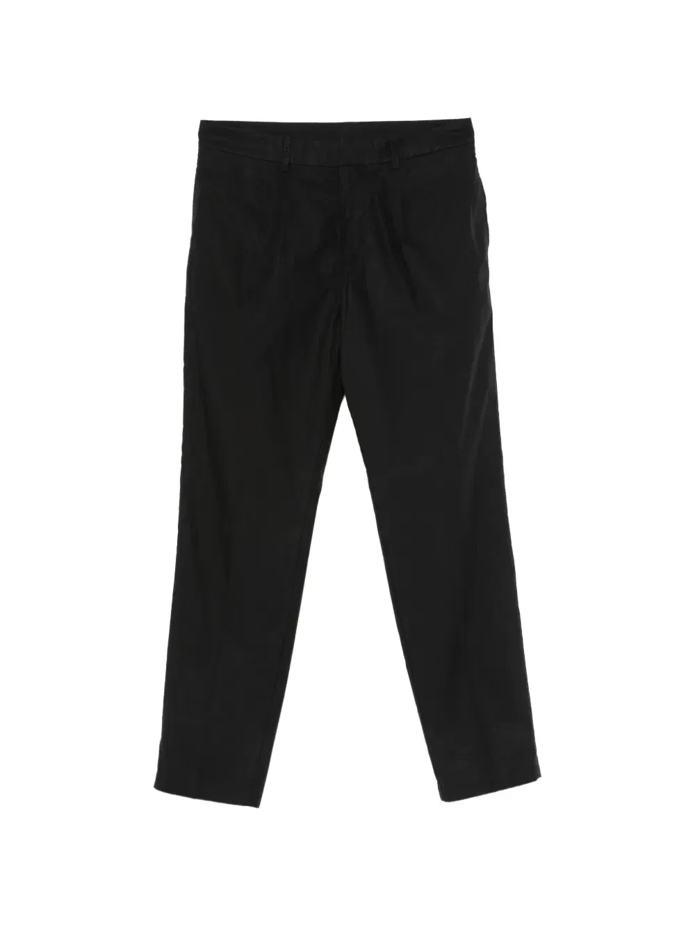 Брюки прямого кроя в складку Emporio Armani, черный