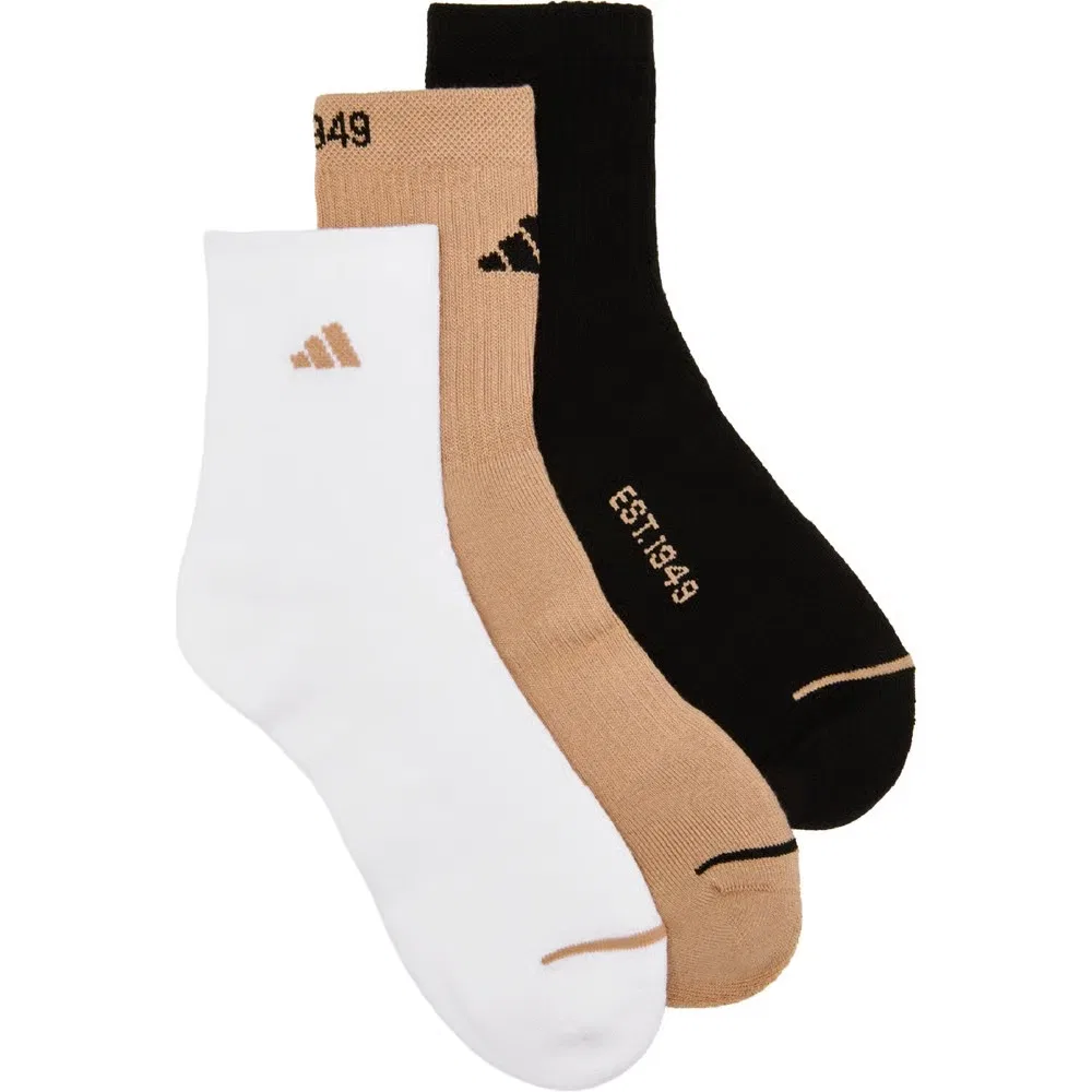 Мужские спортивные высокие носки 4.0 с амортизацией комплект из 3 штук Adidas, Beige/White/Black