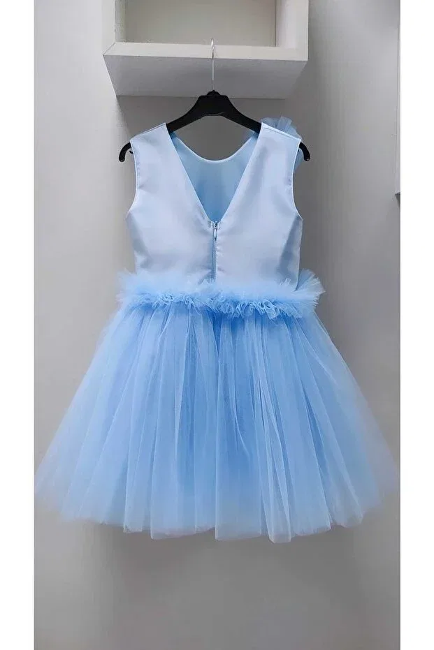 Детское платье для девочек с принтом Babysmile, Baby Blue — фото 2