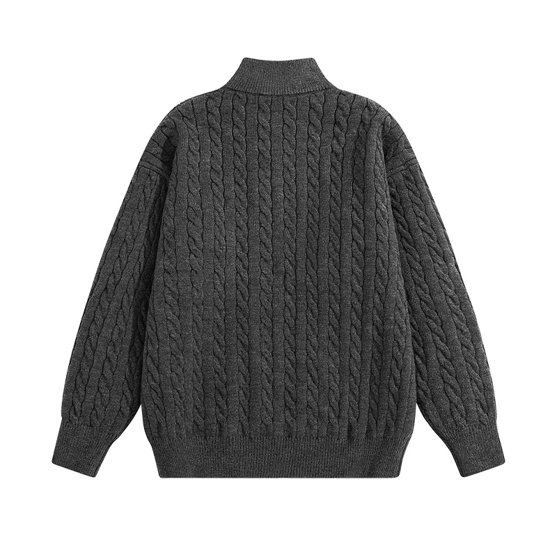 Детский свитер половинный открытый воротник утолщенный MINISO, Dark Gray — фото 4