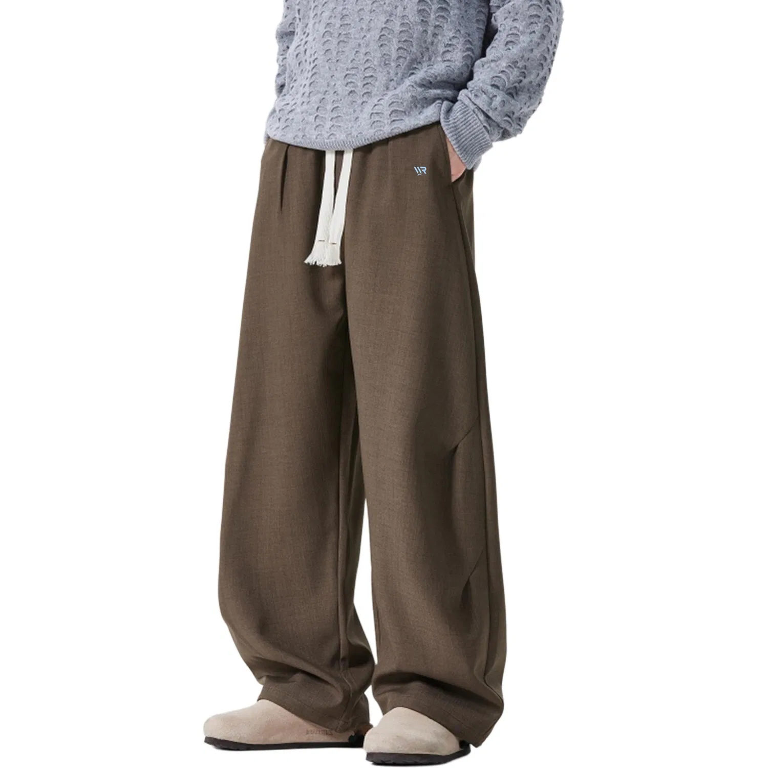 Женские Casual брюки свободного кроя Wide Leg, Light Khaki (DIY Badge), WARRIOR — фото 3