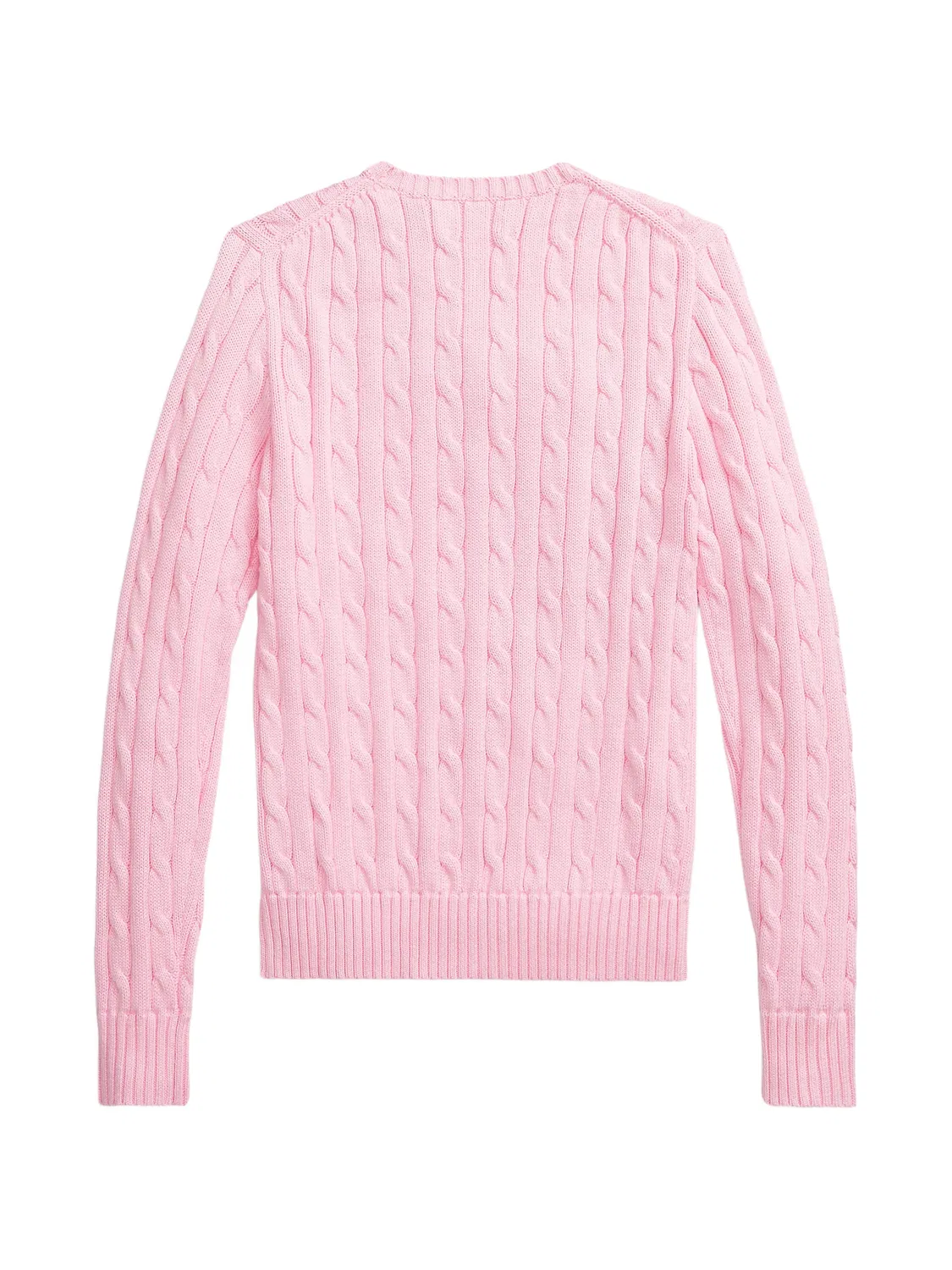 Polo Ralph Lauren Джемпер фактурной вязки косами розовый — фото 2
