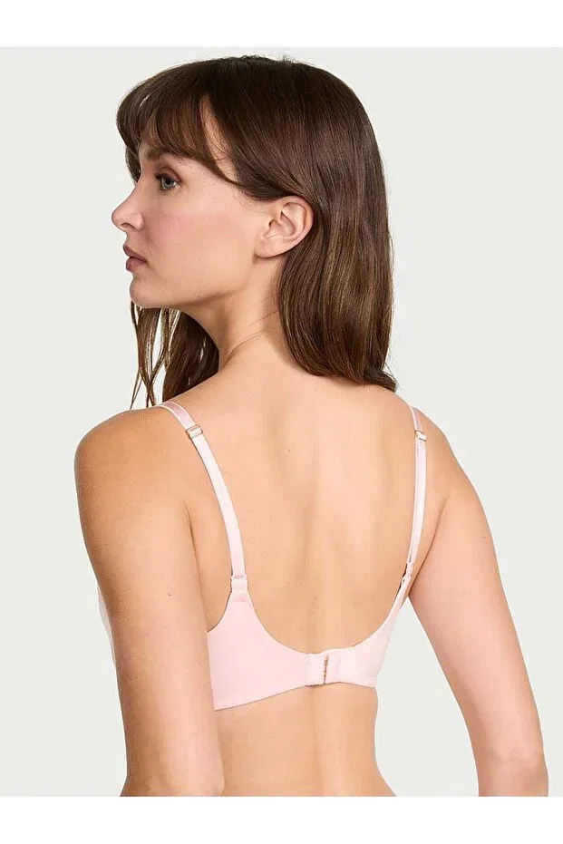 Женский бюстгальтер без косточек с цветочным принтом So Obsessed Smooth Wire-Free Push-Up Bra Victoria'S Secret, Angel Pink — фото 2