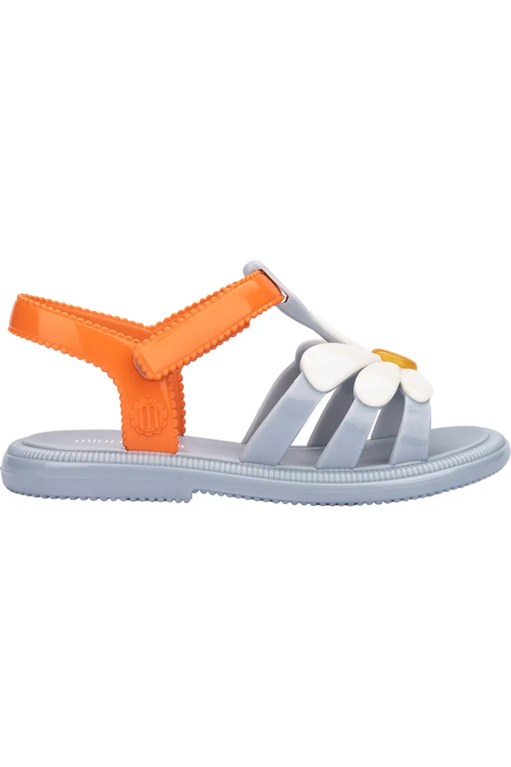 Сандалии детские с цветочными аппликациями Hip Bloomy Mini Melissa, синий/оранжевый — фото 2