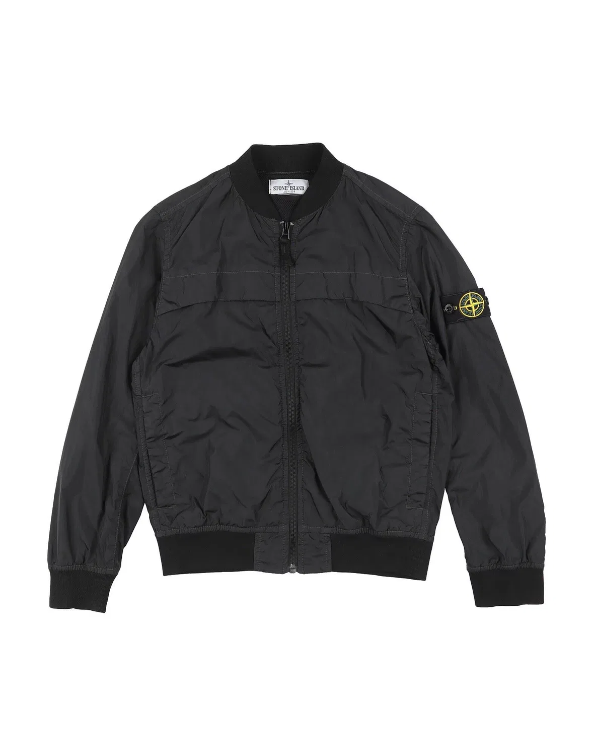 Детская куртка для мальчиков с принтом Stone Island Junior, черный